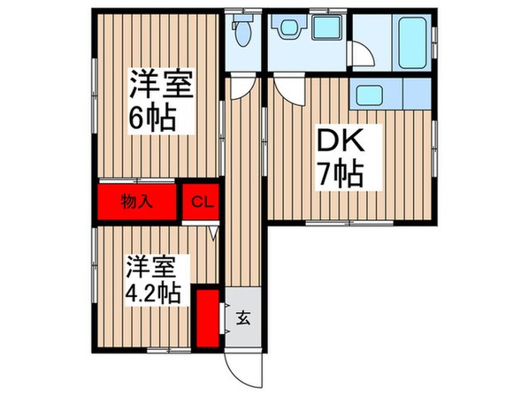 寿ハイツの物件間取画像